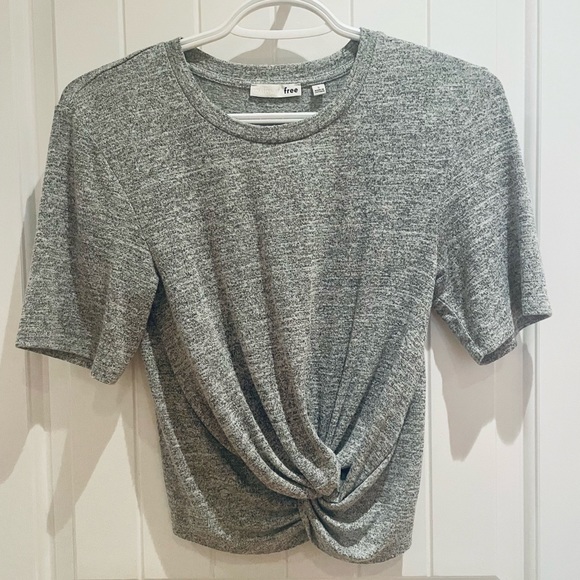 Wilfred Free Subah T-Shirt Front-knot, jersey t-shirt Gray Sz S - Picture 5 of 6